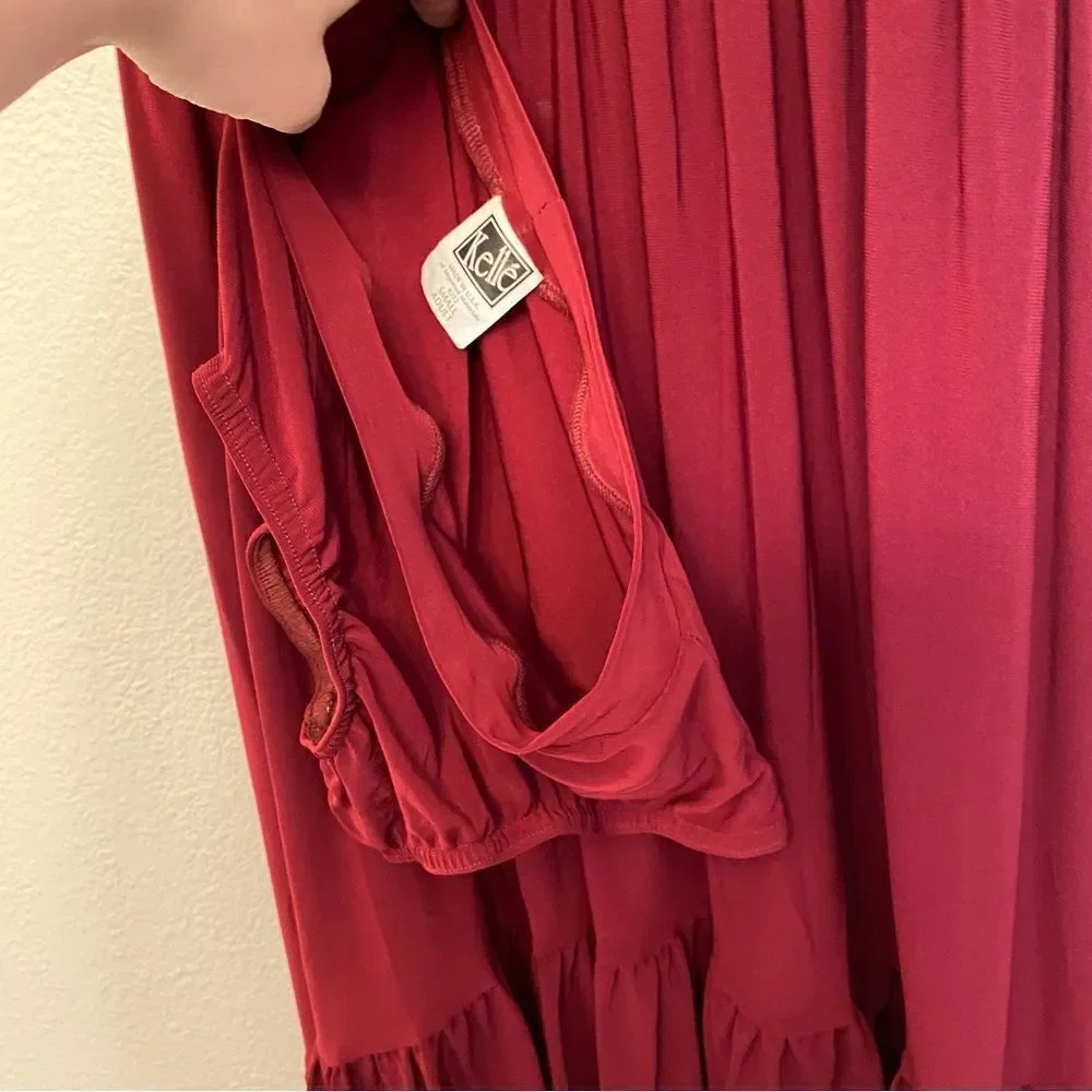 Kelle dance lyrical costume burgundy 2 piece babydoll dress and briefs adult SA